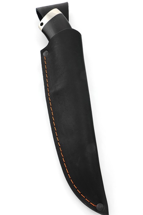 Нож Шкурник сталь кованая Х12МФ рукоять мельхиор черный граб 