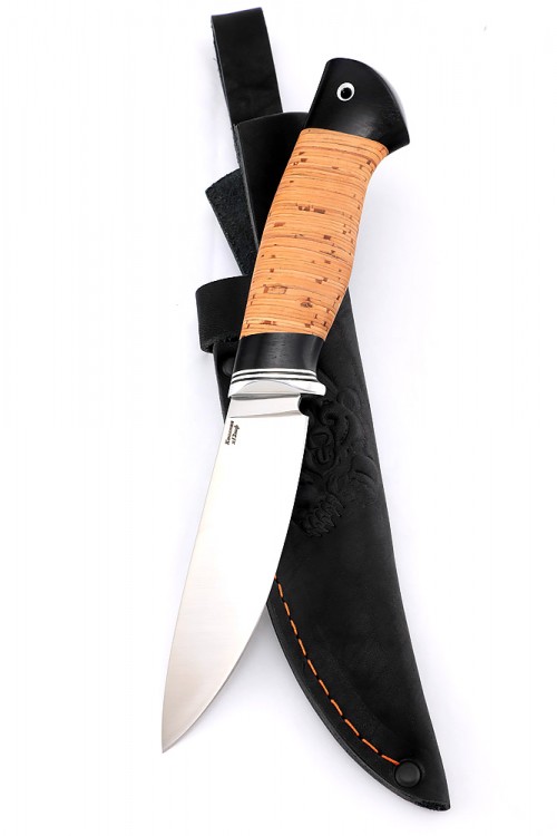 Нож Елец кованая сталь х12мф рукоять береста 