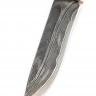 Нож Лось 9ХС ламинированная дамаск с никелем рукоять мокуме-гане стабилизированный зуб мамонта карельская береза зеленая 