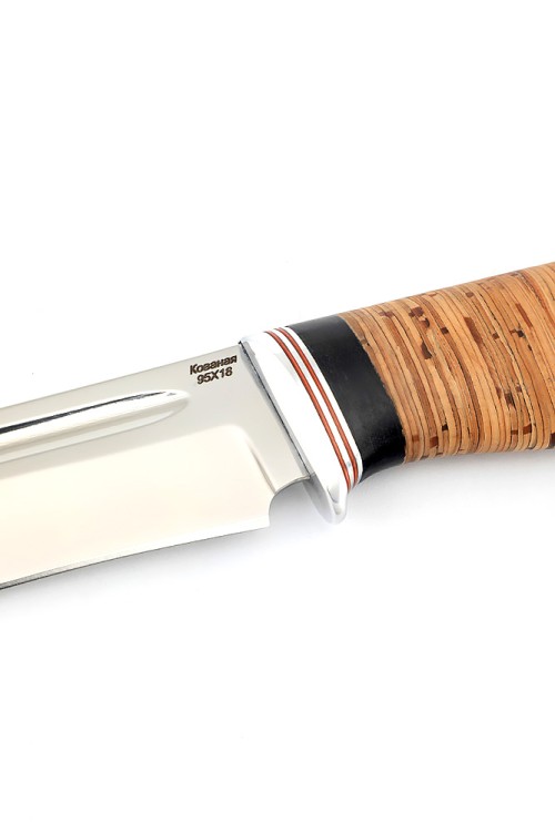 Нож Лось сталь кованая 95Х18 рукоять береста 