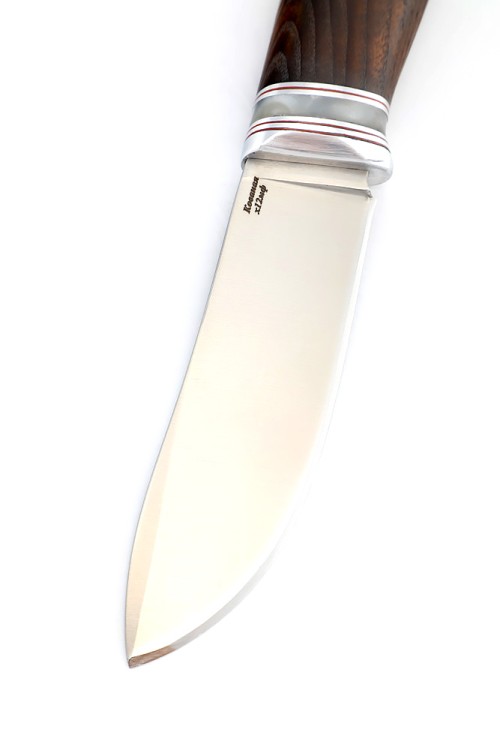 Нож Грибник сталь кованая Х12МФ рукоять ясень термоциклированный 