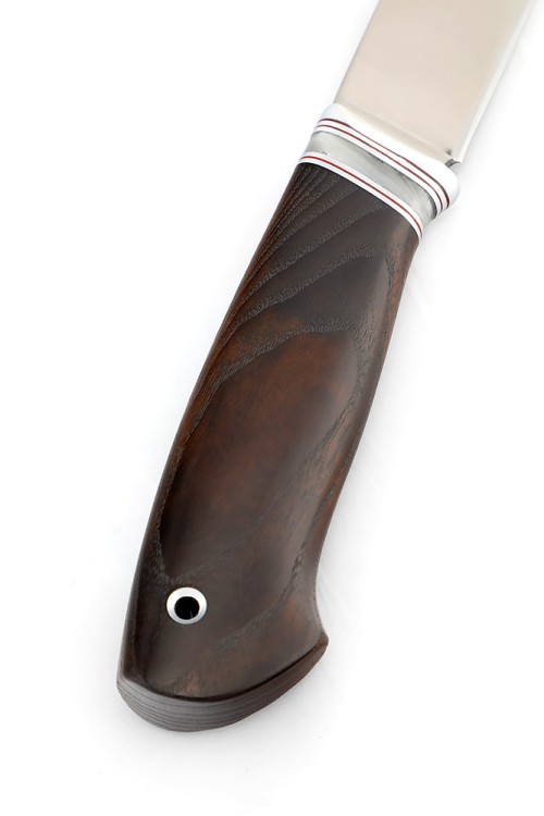 Нож Грибник сталь кованая Х12МФ рукоять ясень термоциклированный 