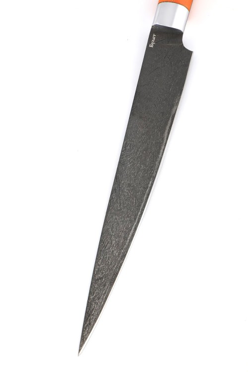 Нож Шеф Филейный булат стабилизированный кап клена оранжевый цельнометаллический 