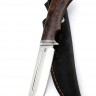 Нож Охотничий из кованой стали х12мф рукоять стабилизированная карельская береза коричневая 