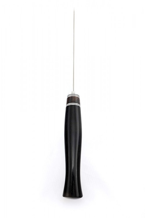 Кухонный нож Сантоку средний кованая сталь 95х18 рукоять бубинга фибра дюраль 