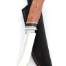 Нож Пеленгас сталь кованая 95Х18 рукоять вставка черный граб, бубинга 