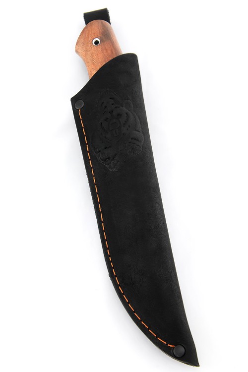 Нож Пеленгас сталь кованая 95Х18 рукоять вставка черный граб, бубинга 