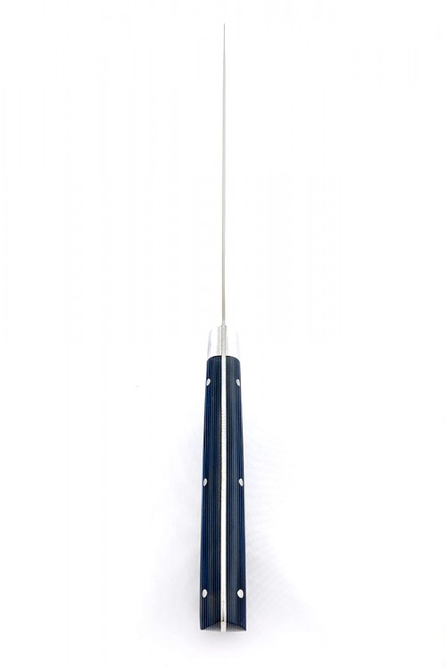 Нож Филейный кованая сталь 95х18 рукоять G10 синяя ц/м 