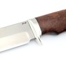 Нож Волк сталь К340 рукоять мельхиор карельская береза коричневая 