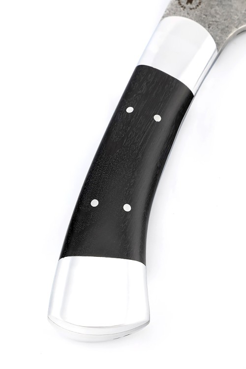 Топорик охотничий (сталь 95Х18 со следами ковки, рукоять черный граб-дюраль) цельнометаллический 