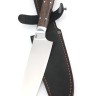 Кухонный нож Сантоку средний кованая сталь 95х18 рукоять венге цельнометаллический 