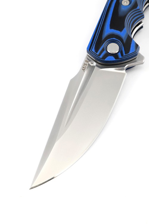 Нож складной Фантом AUS-8 G10 черно-синяя 