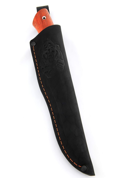 Нож Пума сталь кованая 95Х18 рукоять вставка акрил зеленый, падук 