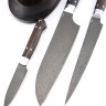 Подставка из венге с набором из 3 ножей (булат, венге) 