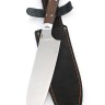 Кухонный нож Сантоку большой кованая сталь 95х18 рукоять венге, цельнометаллический 