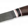 Нож Клык сталь булат рукоять черный граб карельская береза коричневая 