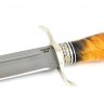 Нож Классика сталь S390 Bohler рукоять мельхиор, кап клена желтый 