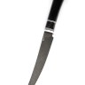 Подставка из черного граба+карельская береза с набором из 4 ножей (булат, черный граб+карельская береза) 