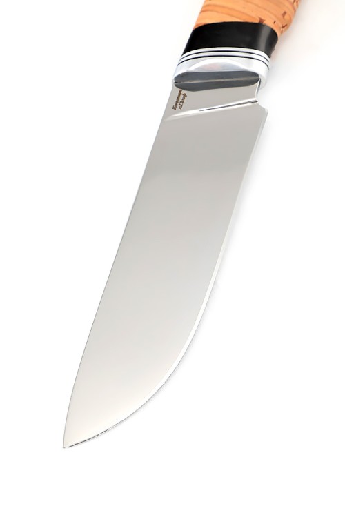 Нож Универсал сталь кованая х12мф рукоять береста  Нож Универсал сталь кованая х12мф рукоять береста