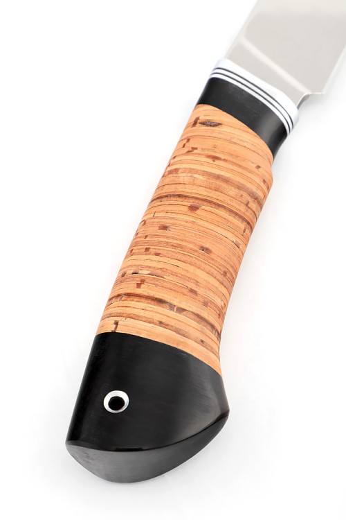 Нож Универсал сталь кованая х12мф рукоять береста  Нож Универсал сталь кованая х12мф рукоять береста