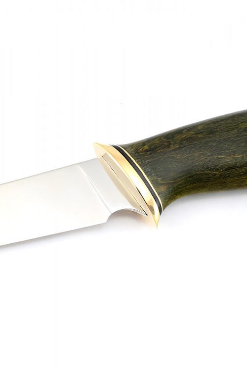 Нож Филейный средний сталь N690 рукоять карельская береза зеленая 