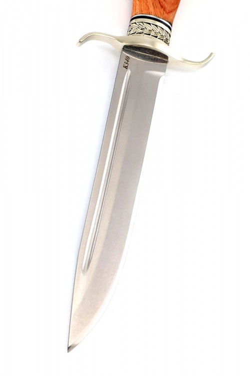 Нож Классика сталь К340 рукоять мельхиор, бубинга 