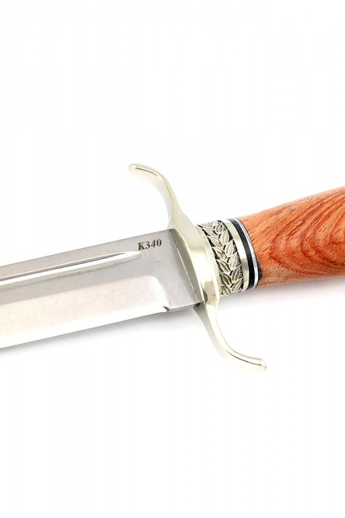 Нож Классика сталь К340 рукоять мельхиор, бубинга 