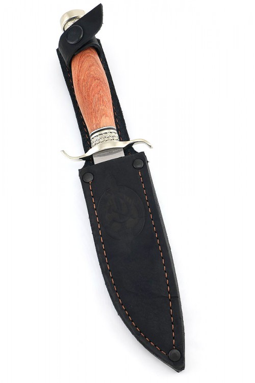 Нож Классика сталь К340 рукоять мельхиор, бубинга 