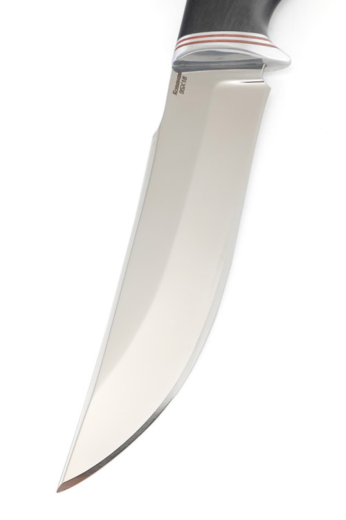 Нож Щучий сталь кованая 95х18 рукоять черный граб 