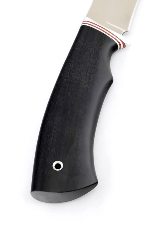 Нож Щучий сталь кованая 95х18 рукоять черный граб 