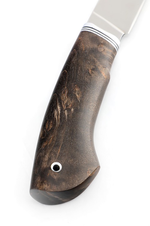 Нож Универсал сталь кованая х12мф рукоять карельская береза коричневая  Нож Универсал сталь кованая х12мф рукоять карельская береза коричневая