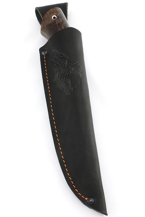 Нож Универсал сталь кованая х12мф рукоять карельская береза коричневая  Нож Универсал сталь кованая х12мф рукоять карельская береза коричневая