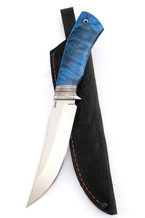Нож Щучий сталь N690 рукоять карельская береза синяя