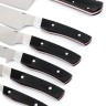 Подставка из черного граба с набором из 5 ножей и тяпки (N690, G10) 