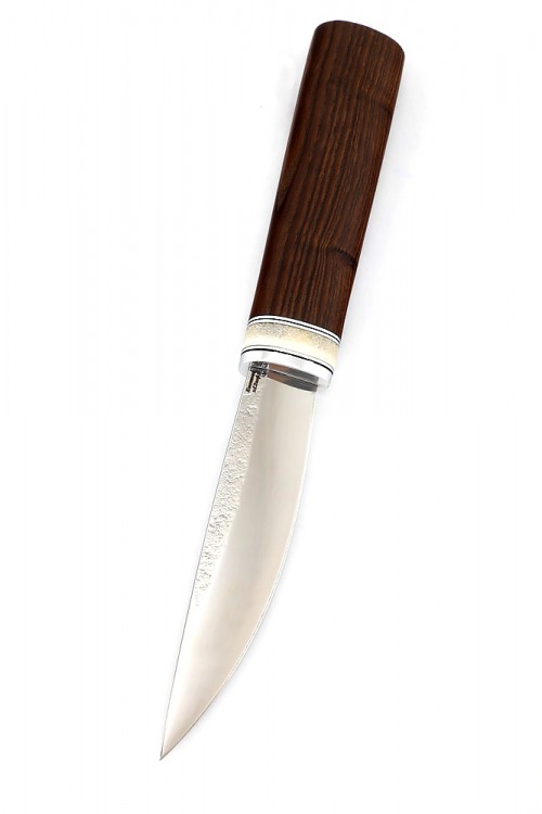 Нож Северный №1 сталь Х12МФ кованый дол рукоять термоциклированный ясень вставка кость 