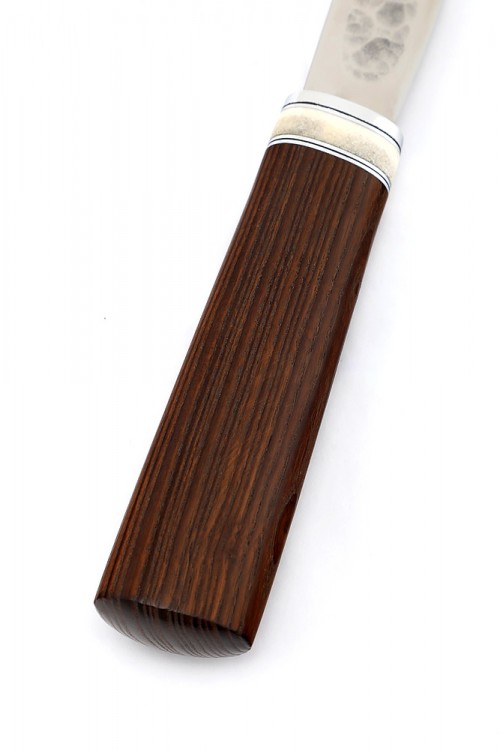 Нож Северный №1 сталь Х12МФ кованый дол рукоять термоциклированный ясень вставка кость 