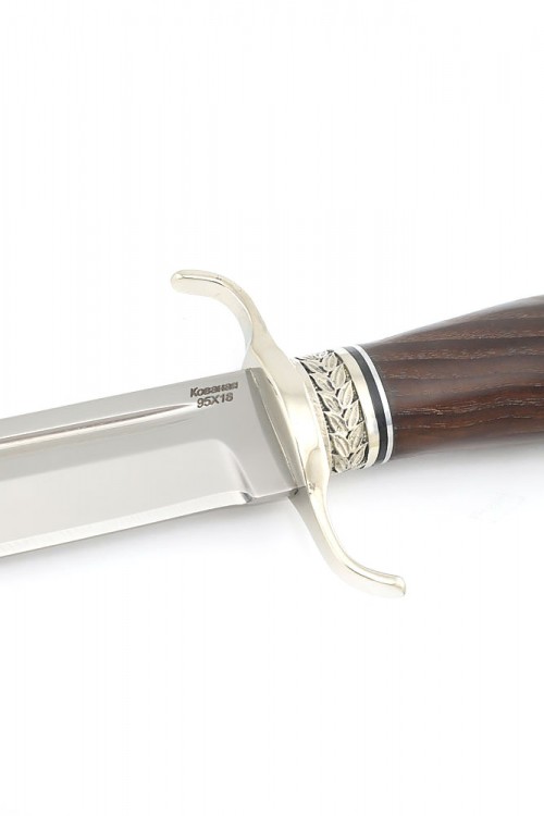 Нож Классика сталь кованая 95Х18 рукоять мельхиор, ясень термоциклированный 