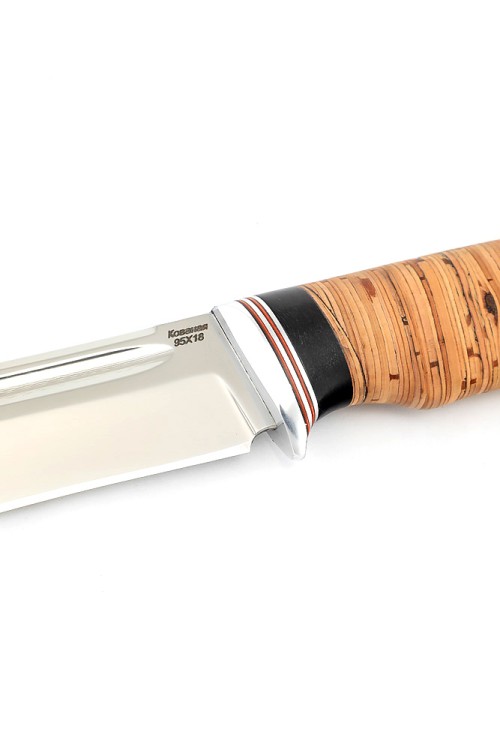 Нож Охотничий сталь кованая 95Х18 рукоять береста 