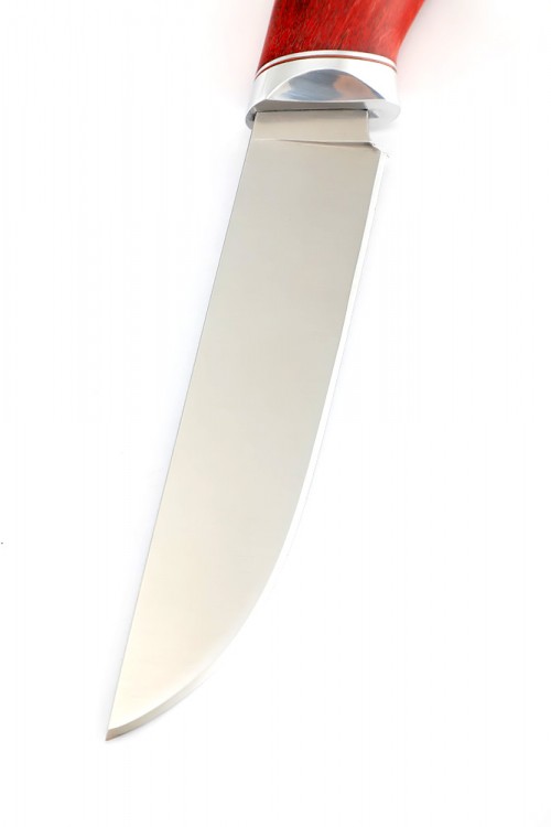 Нож Лорд сталь Elmax рукоять карельская береза красная с дюралью 