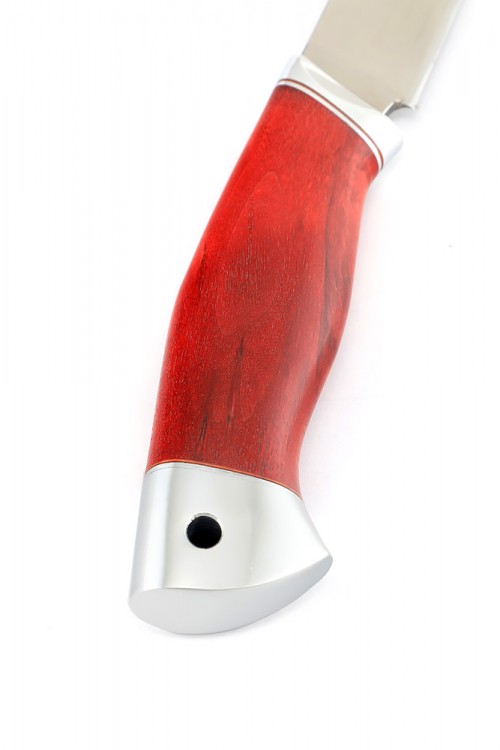 Нож Лорд сталь Elmax рукоять карельская береза красная с дюралью 