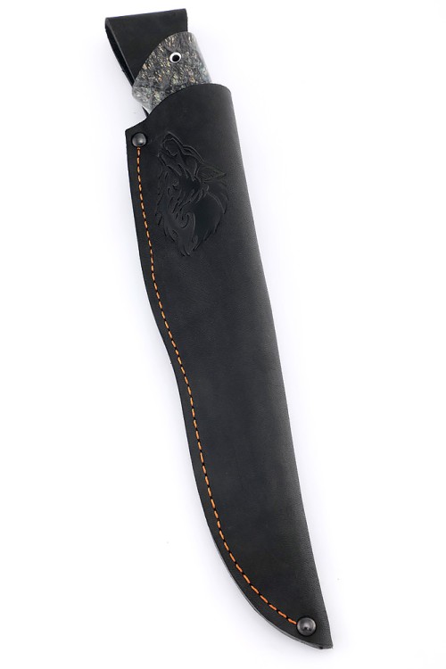 Нож Бурлак сталь К340 рукоять кап клена черный 