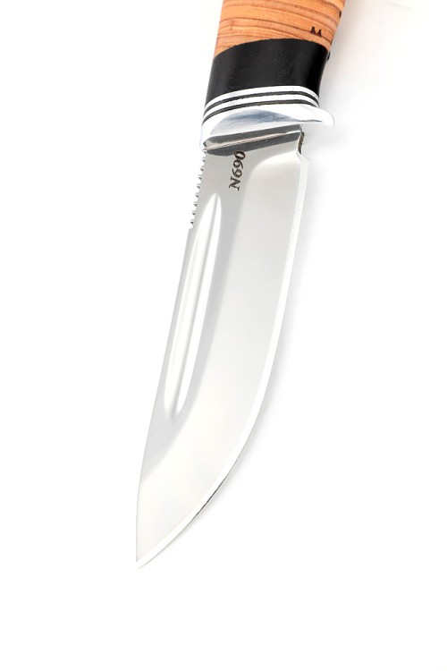 Нож Малыш сталь N690 рукоять береста 