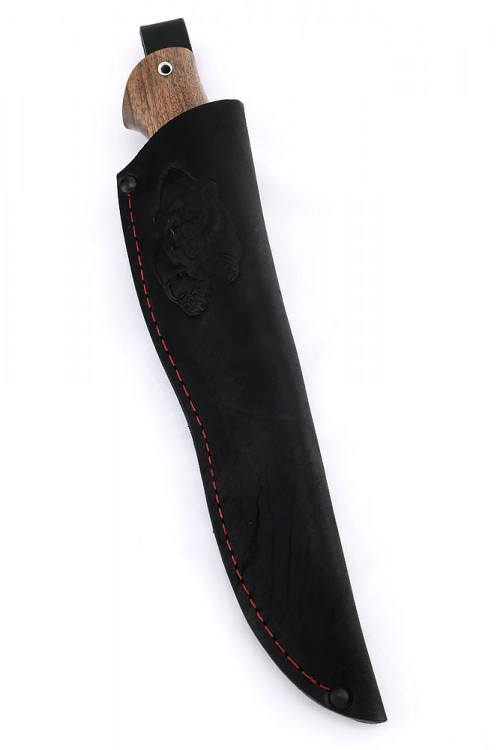 Нож Разделочный сталь булат рукоять вставка черный граб Сапеле 