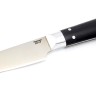 Нож Шеф-повар овощной кованая сталь 95х18 рукоять черный граб цельнометаллический 