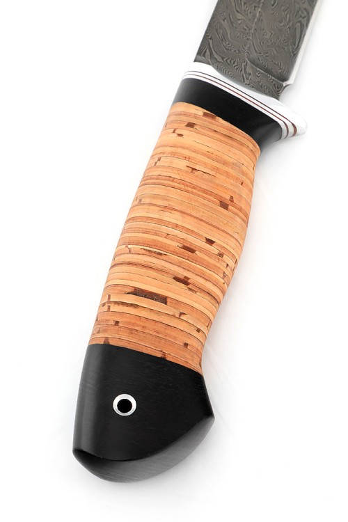 Нож Хантер сталь дамаск рукоять береста 