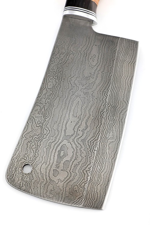 Кухонный Топорик сталь дамаск рукоять береста 