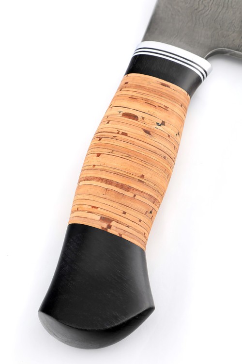 Кухонный Топорик сталь дамаск рукоять береста 