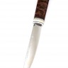 Нож Якут №4 сталь Х12МФ кованый дол рукоять коричневая карельская береза вставка кость 
