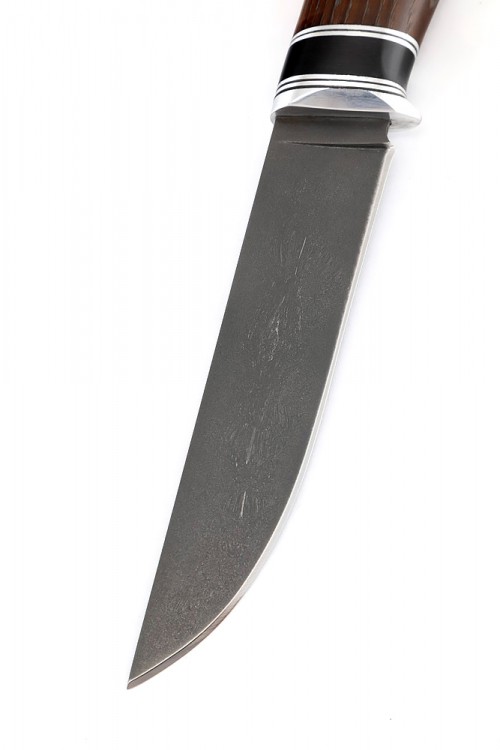 Нож Путник сталь булат рукоять вставка черный граб термоциклированный ясень 