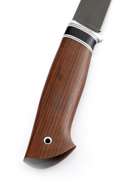Нож Путник сталь булат рукоять вставка черный граб термоциклированный ясень 